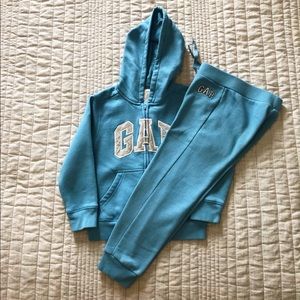 GAP Zip Hoodie and Jogger - Light Blue - Size 5T